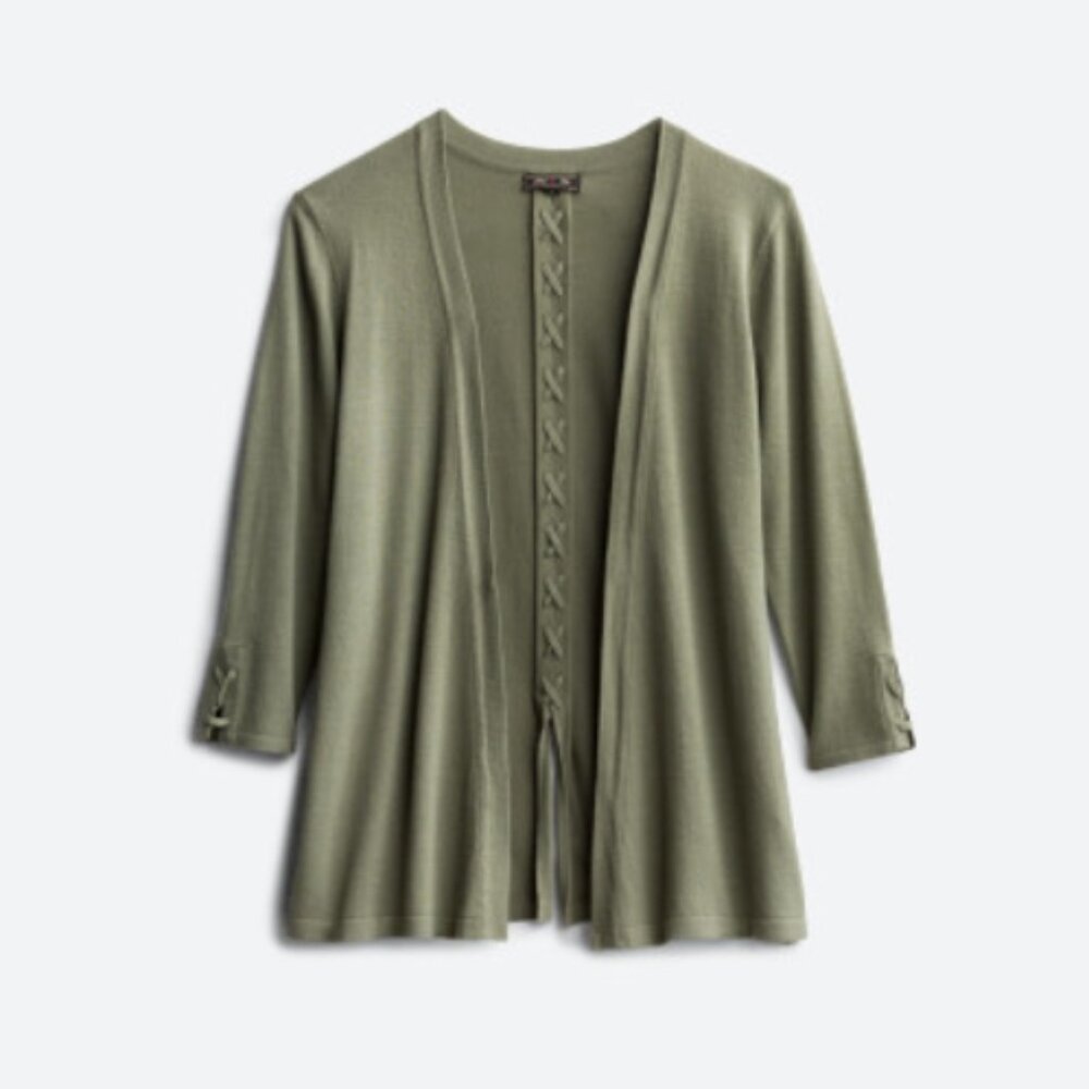 LETY & ME Aubree Back Detail Cardigan